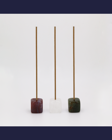 Incense Quartz Crystal Holder Set